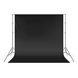 NEEWER Fondo Fotográfico de Poliéster para Estudio Fotográfico, Vídeo y Televisión, 1.8 x 2.8 m, negro