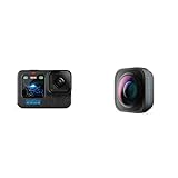 GoPro HERO12 Black - Cámara de acción a Prueba de Agua con Video 5.3K60 Ultra HD, Fotos de 27MP, HDR, Sensor de Imagen de 1/1.9' MAX Lens Mod 2.0 (HERO12 Black) - Accesorio Oficial