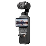 Pack Esencial dji Osmo Pocket 4, cámara para videovlogs de Bolsillo con estabilizador, 1″ CMOS y 4K/240 fps, estabilización de 3 Ejes, Rango dinámico de 14 Pasos, Almacenamiento Interno de 107 GB