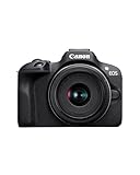 CANON EOS R100 Cámara Mirrorless + Objetivo RF-S 18-45 mm F4.5-6.3 IS STM + RF-S 55-210 mm F5-7.1 IS STM, Cámara Evil APS-C (24,1 MP) -4 EV, Vídeo 4K 25 fps, Dual Pixel CMOS AF, Negro