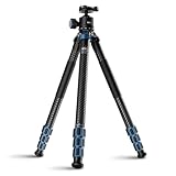 Trípode Profesional SIRUI AM-324 con Cabeza Esférica AM-40 Low Gravity, Fibra de Carbono 4 Secciones, Carga 18kg, Altura 153cm, para Cámaras DSLR, Mirrorless y Videocámaras