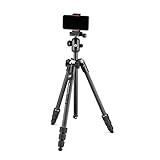 Manfrotto Element MII - Trípode de Viaje de Carbono con Cabezal Esférico y Bluetooth para Smartphone y Cámaras Compactas, CSC, DSLR, Accesorios de Fotografía, Creación de Contenidos, Vlogs