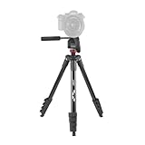 JOBY Compact Advanced Tripod, Trípode de Cámara con Rótula de 3 vías, Montura Universal de ¼-20 pulg. y Bolsa, para CSC, DSLR, Sin Espejo, Teléfono Móvil, Negro para Fotografía, Vídeo, Vlogging