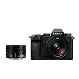 Panasonic DC-S5DWE-K Lumix S5D Cuerpo de cámara sin Espejo de fotograma Completo, 24.2MP, 4K 60P de grabación, Live View Finder,Wi-Fi Bluetooth y Objetivos S-R1840E 18-40mm y S-S5M0E 50mm,S5D (Nuevo)