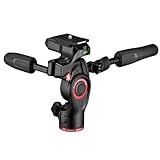 Manfrotto Befree - Cabezal de trípode para cámara en Vivo de 3 vías, Aluminio, Carga útil de 6 kg, para trípodes de Viaje, con Asas Plegables, Sistema de Arrastre Fluido, para Fotos y Videos, Equipo