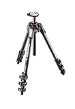 Manfrotto MT190CXPRO4 - Trípode (4 secciones), sólo patas, carbono, negro