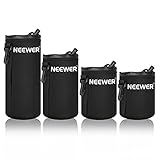 NEEWER Bolsa Cubierta de Cierre de Cordón para Lentes de Cámara DSLR de 4 Tamaños: S M L XL para Lentes de Sony,Canon,Nikon,Pentax,Olympus,Panasonic