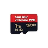 SanDisk Extreme Pro 1 TB microSDXC Memory Card + SD Adapter with A2 App Performance + Rescue Pro Deluxe 170 MB/s Class 10, UHS-I, U3, V30