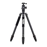 Rollei C6i Tripode Camara Nergo, 171,5cm Trípode Carbono Fotografia de Viaje Portátil con Cabezal Esférico de 360° Camera Tripod para Sony Canon Nikon Trípode Móvil con Soporte para Teléfono