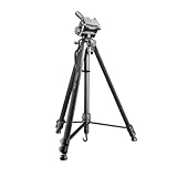 Walimex pro WT-3530 - Trípode básico de 146 cm, Capacidad de Carga de 3 kg, Ligero y Estable, trípode para Foto/Video con Cabezal panorámico de 3 vías, Ideal para cámara y teléfono móvil, Incluye