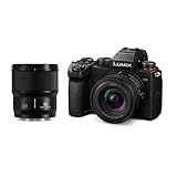 Panasonic DC-S5DWE-K Lumix S5D Cuerpo de cámara sin Espejo de fotograma Completo, 24.2MP, 4K 60P de grabación, Live View Finder, Wi-Fi, Bluetooth y Objetivos S-R1840E 18-40mm y S-S5M0E 50mm, Negro