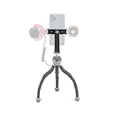 JOBY PodZilla Medium Kit, Trípode Flexible para Telèfono con Soporte GripTight 360, por los Creadores de GorillaPod, compatible con iPhone, Smartphones, Cámara de Acción, hasta 1Kg, Gris