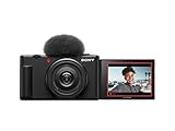 Sony ZV-1F Cámara Digital, para Vlogs, con Pantalla Multiángulo, Vídeo 4K, Cámara Lenta y Funciones para Vlog, Negra