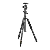 National Geographic - Kit de Trípode de Viaje con Monopod, columna 90°, Aluminio, 4 Secciones, Bloqueo por Torsión, Carga 8 kg, Bolsa, Rótula de Bola, Liberación rápida, para Canon, Nikon, Sony