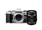 OM SYSTEM OM-5 Cámara con Sistema Micro Four Thirds con Objetivo M.Zuiko Digital ED 12-40mm Pro II, Sensor Live Mos de 20 MP, Estabilización de Imagen Mejorada de 5 Ejes, Plata/Negro