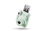 instax Mini cámara de película instantánea 11, exposición automática y Lente Selfie incorporada, Verde Pastel
