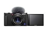 Sony ZV-1 - Cámara compacta Premium ZV1AB.CE3 Cargador Incluido (Sensor de Tipo 1,0, Lente F1.8-2.8 de 24 a 70 mm, vídeo 4K, Enfoque automático de Ojos, Pantalla inclinable, para Fotos y vídeos)