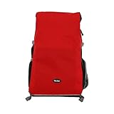 Rollei Traveler Backpack Canyon L - Mochila para cámara profesional para aire libre, incl. Inserto separado para equipo de cámara - Tamaño L (35 Litros) - Sunset (Negro/Rojo)