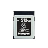 Integral Studio Grade CFexpress 4.0 Type B 512GB Memory Card - 4K, 6K, 8K and Beyond Raw - 3700MB/s Read, 3000MB/s Write, 800MB/s Sustained Write - Designed for Advanced Cinematic and DSLR Cameras