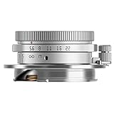 TTArtisan Lente con Cuerpo de Metal F/5.6 de 28 mm Compatible con Soporte Leica M, Color Plateado