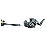 Manfrotto 042 Accesorio de tripode - Accesorio para trípode (Negro, 210 g, Aluminio, 8 kg) + Superclamp 035 - Sistema de fijación para trípode, Negro