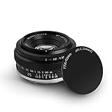 TTartisan 25mm F2 Lente Manual de Gran Angular, Compatible con cámaras sin Espejo Fuji X-Mount X-PRO1 X-PRO2 X-E1 X-E2 X-E3 X-H1 X-T1 X-T10 X-T2 X-T3 X-T20 X-T30 X-T100 X-A1 X-A10 X-A2 X-A3 X-A5