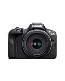 CANON EOS R100 Cámara Mirrorless + Objetivo RF-S 18-45 mm F4.5-6.3 IS STM, Cámara Evil APS-C (24,1 MP) -4 EV, Vídeo 4K 25 fps, Dual Pixel CMOS AF, Wi-Fi y Bluetooth, Negro