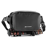 K&F CONCEPT Bolsa Camara Fotografica, Camera Bag, Bolsa Funda Cámara Réflex, Bolso Bandolera Camara Impermeable Resistente, Mochila Sling para Cámara Réflex Digital Compatible con SLR DSLR, Tamaño M