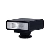 Rollei Mini Flash 12s - Flash Compatible con Todos los Modelos de cámara, Potencia de 10 vatios, número guía 12, Modo automático y Manual, ultracompacto y Ligero, Disparo de 110 Flash