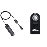 Nikon MC-DC2 - Cable Disparador para Nikon D90/D5000/D7000/D3100, Negro + FFW002AA - Mando a Distancia para cámaras Digitales, Negro