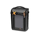 Lowepro GearUp Creator Box Large II, Mochila Fotográfica, Cámaras Mirrorless y DSLR, Acceso Rápido (QuickDoor), Hecha con Tela Reciclada, Separadores Interiores Acolchados de Color Naranja, Gris