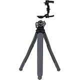 Rollei Monkey Pod 3: versátil Mini trípode – Smartphone, cámara, Palo Selfie – Compatible, Flexible, Ligero, Cabezal de Bola Giratorio 360° (Gris)