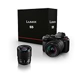 Panasonic DC-S5KS85KIT LUMIX Cámara Evil de 24 MP, Estabilizador óptico de 5 Ejes, Visor OLED, Raw, Wi-Fi, 4K + Objetivo Lumix 20-60 mm + 0bjetivo Lumix S-S85 85 mm- F1.8, Color Negro