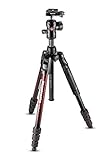 Manfrotto Travel Kit: Tripod + Backpack, Trípode de viaje de aluminio, Rojo, Trípode