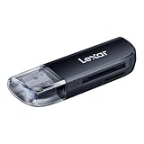 Lexar RW300 Lector de Tarjetas de Memoria, USB 3.2 Gen 1 hasta 104 MB/s Velocidades 2 en 1 USB-A para SD/Micro SD Adaptador de Lector de Tarjetas de Cámara, para PC/Laptop/Smart Teléfono/Tableta