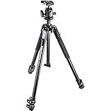 Manfrotto 190X - Kit trípode y rótula de bola, 3 secciones, aluminio