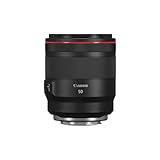 Canon - Objetivo RF 50mm f/1,2 L USM (Abertura f/1,2, Enfoque mínimo de 0,40 m, Motor USM, Abertura de 10 Hojas, Serie L) Negro