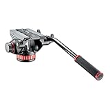 Manfrotto MVH502AH Cabezal de Video con Base Plana y Palanca Fija, Cabeza para Cámaras de Video Compactas y Cámaras DSLR para Filmación, Creación de Contenidos, Vlogging, Transmisión en Vivo