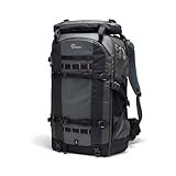 Lowepro Pro Trekker BP 650 AW II, Outdoor Camera Backpack with Recycled Fabric, Fits 800mm Lenses, Weatherproof Cover, Mirrorless/DSLR Camera Case, Black/Dark Grey, Coated Main Fabric, Sealed Zippers