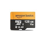 Amazon Basics Tarjeta MicroSDXC de 128 GB con Adaptador, Velocidad de Lectura de hasta 200 MB/s, Paquete de 1