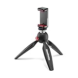 Manfrotto MKPIXICLMII-BK - Mini trípode con Abrazadera Universal para Smartphone, Fabricado en Italia, para iPhone con o sin Funda, CSC, vlogging, videografía, Color Negro