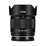 VILTROX 25mm F1.7 E, AF 25mm F1.7 Objetivo con Montura Sony E, APS-C Compatible con Sony a7Ⅲ a7RⅢ a7RⅣ A7RⅤ A7CII A93 a6000 a6400 a6600 ZV-E10 A6700
