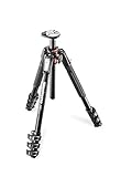 Manfrotto MT190XPRO4 - Trípode completo de 4 secciones de aluminio, sólo patas, negro