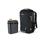 Lowepro Trekker Lite BP 250, Mochila para Cámara, con Inserto Extraíble, con Sistema de Correas para Accesorios, Negro, para Cámara Sin Espejo, Compatible con Sony Alpha 7, Negro