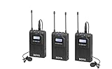 Boya by-WM8 Pro-K2 UHF - Micrófono inalámbrico de Doble Canal con Receptor y transmisor