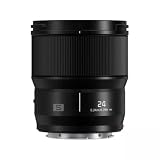 Panasonic S-S24E Lumix Objetivo 24 mm (F1.8, Distancia Focal Fija, Gran Angular, Diseño Compacto y Ligero, Resistente al Polvo, Agua y Frio), Negro