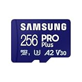 Samsung PRO Plus Tarjeta de memoria MicroSD con Adaptador SD, 256GB, 180 y 130 MB/s, Full HD & 4K UHD, UHS-I, U3, V30, A2, Compatible con Smartphone Android, Tableta, GoPro y Dron DJI (MB-MD256SA)