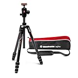 Manfrotto MKBFRTC4GTA-BH - Trípode de Viaje Befree GT, Twist Lock con rótula de bola y bolsa para cámaras sin espejo Sony, DSLR, CSC con fibra de carbono ligera, carga máxima de 12 kg