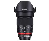 Samyang F1111006101 - Objetivo fotográfico DSLR para Sony E (Distancia Focal Fija 35mm, Apertura f/1.4-22 AS UMC, diámetro Filtro: 77mm), Negro