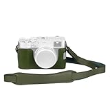 SMALLRIG X100VI Kit de Funda de Medio Cuero con Correa para el Hombro, Estuche de Cuero de Estilo Retro para Cámara con Marco de Aleación de Aluminio para FUJIFILM X100VI, Verde - 4701